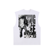 Raw Edge Cotton Tank Top