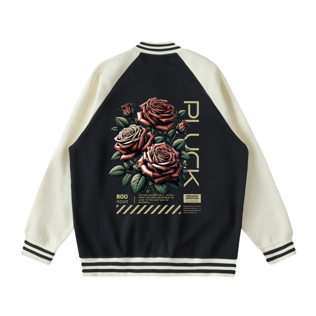 Two Tone Raglan Sleeve Varsity Jacket