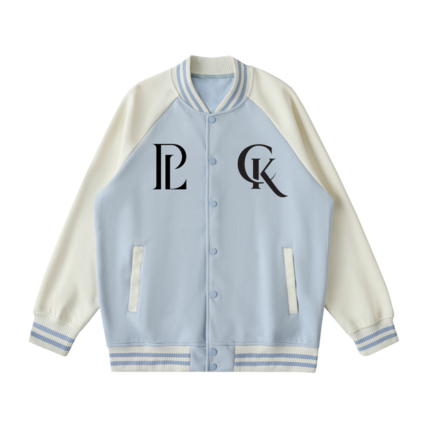 Two Tone Raglan Sleeve Varsity Jacket