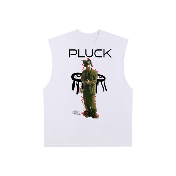 Theorist - Raw Edge Cotton Tank Top