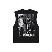 Raw Edge Cotton Tank Top