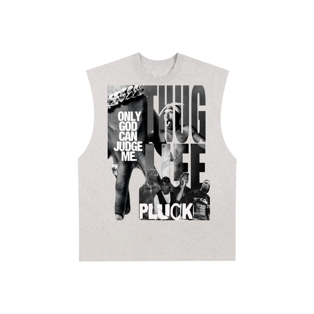 Raw Edge Cotton Tank Top
