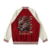 Two Tone Raglan Sleeve Varsity Jacket