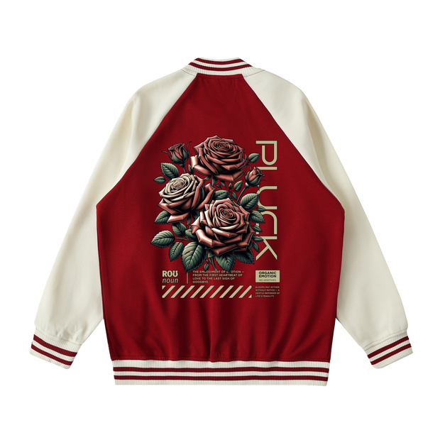 Two Tone Raglan Sleeve Varsity Jacket