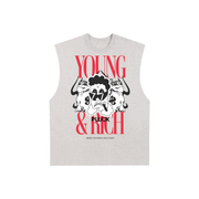 Raw Edge Cotton Tank Top