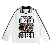 Hustler - Contrast Striped Sweatshirt