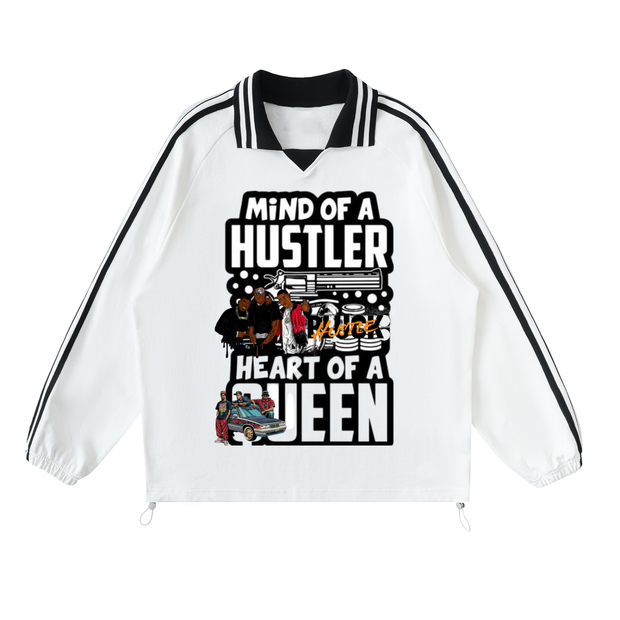 Hustler - Contrast Striped Sweatshirt