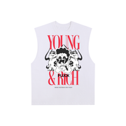 Raw Edge Cotton Tank Top