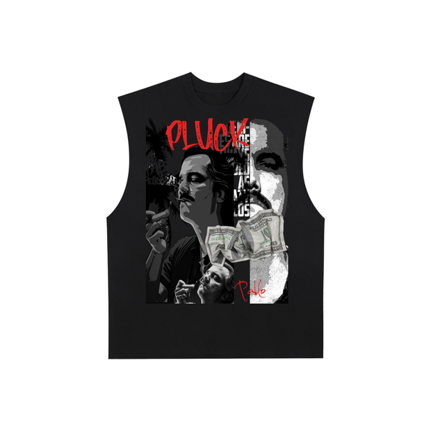 Raw Edge Cotton Tank Top