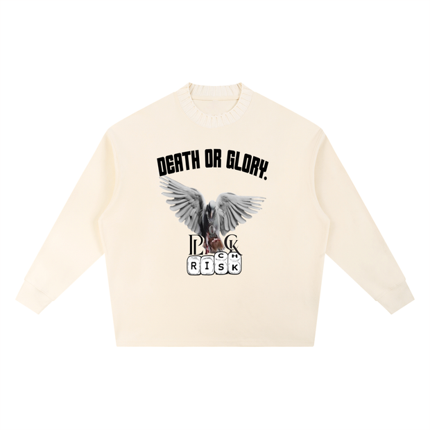 Knitted Round Neck Oversize Sweatshirt