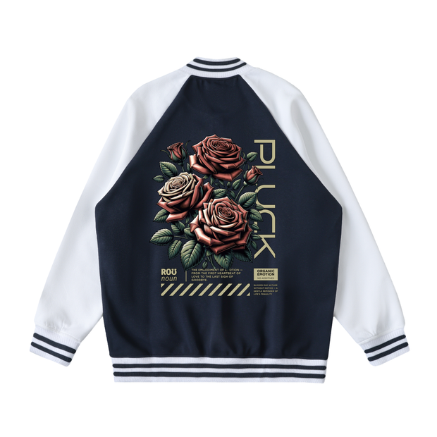 Two Tone Raglan Sleeve Varsity Jacket