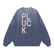 Effortless Athleisure Pure Cotton Handcrafted Monkey Wash Drop-Shoulder Sweatshirt