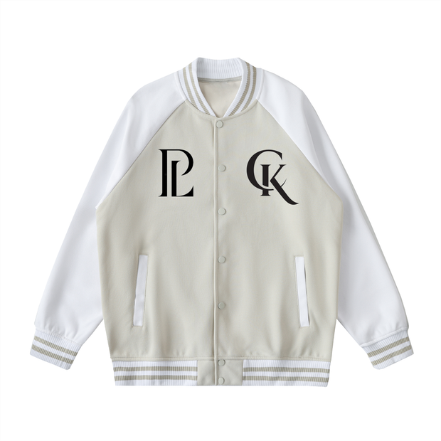 Two Tone Raglan Sleeve Varsity Jacket