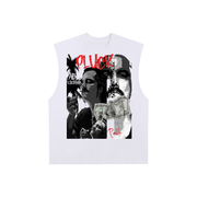 Raw Edge Cotton Tank Top