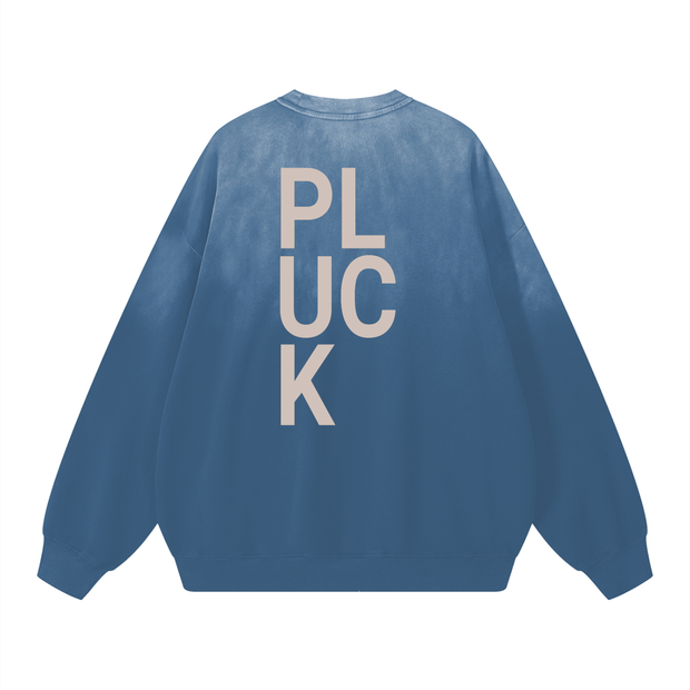Effortless Athleisure Pure Cotton Handcrafted Monkey Wash Drop-Shoulder Sweatshirt