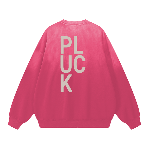 Effortless Athleisure Pure Cotton Handcrafted Monkey Wash Drop-Shoulder Sweatshirt