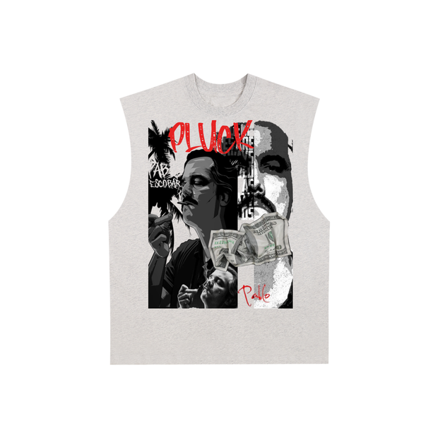 Raw Edge Cotton Tank Top