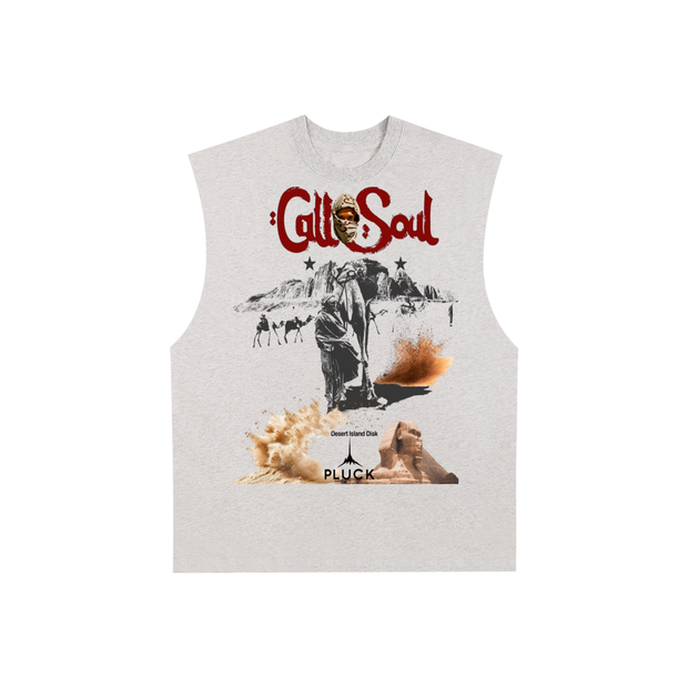 Raw Edge Cotton Tank Top